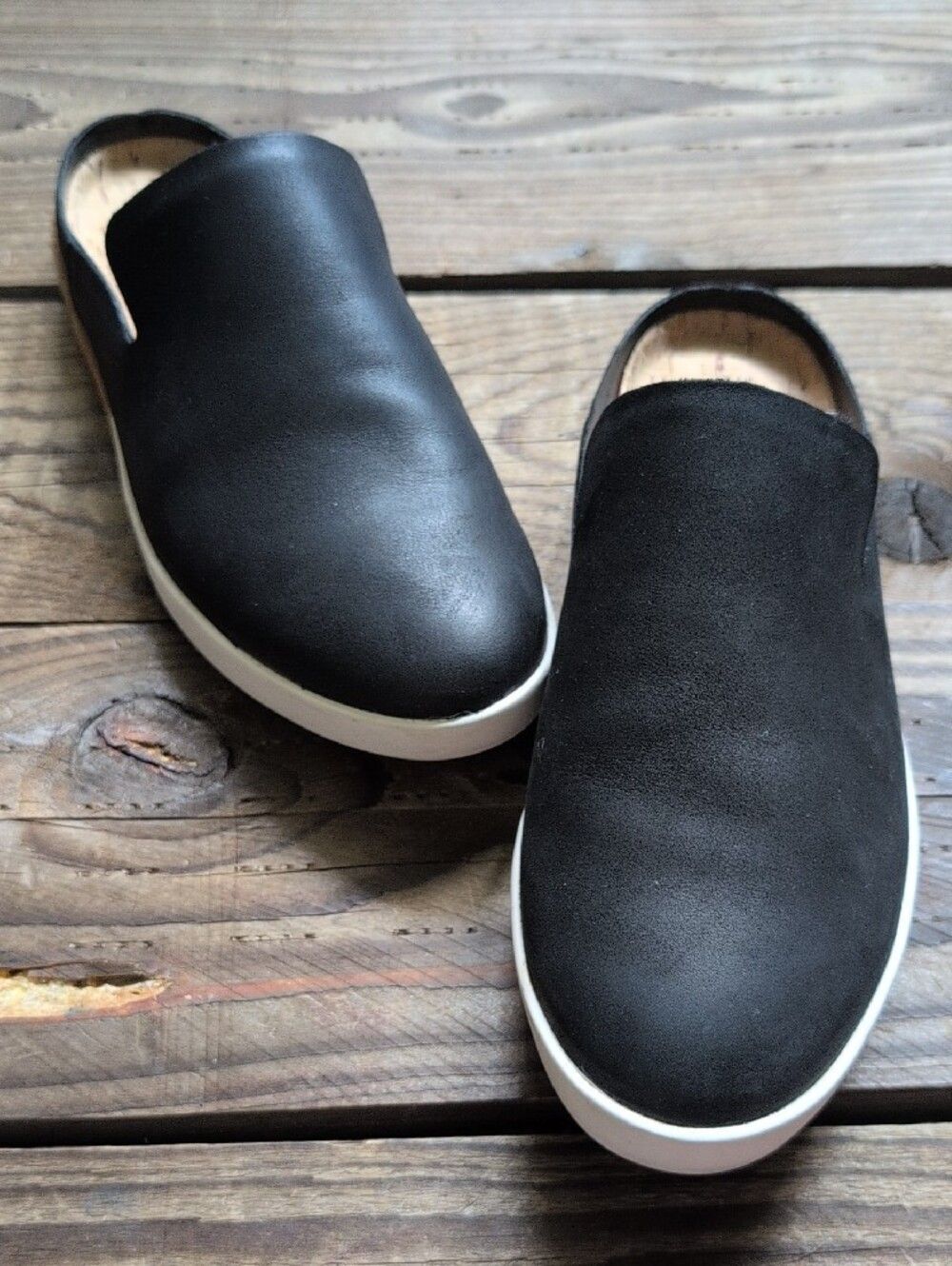 Kork-Ease Women's Black Slip-On Leather Mules US7